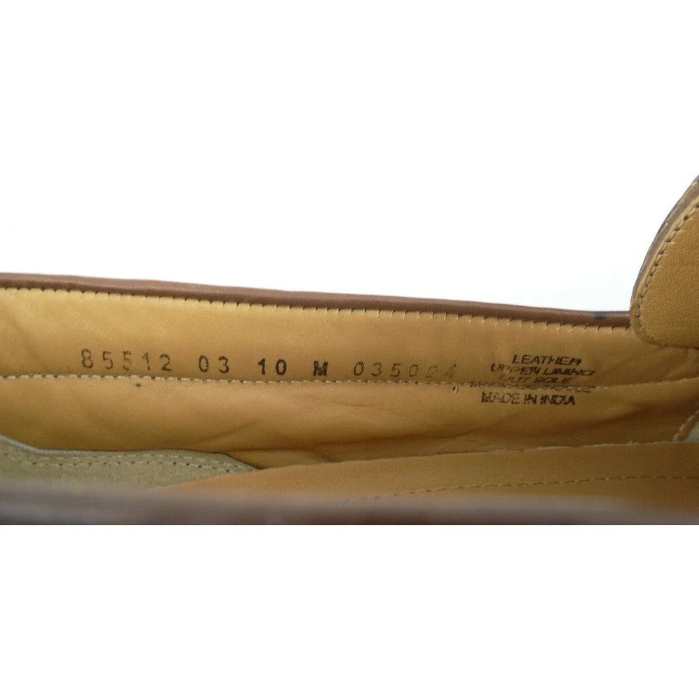 Nunn Bush Brown Weave Tassel Loafers Leather Slip On‎ Mens Shoes Size 10 M
